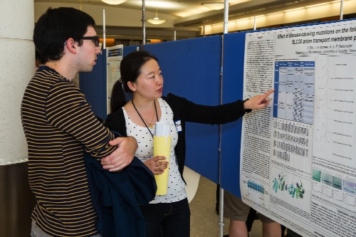 And then the posters! Xiaoyun Bai describes her work on disease mutants in SLC26 anion transporters